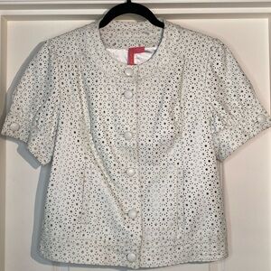 Eyelet shortsleeved Leather Jacket - M